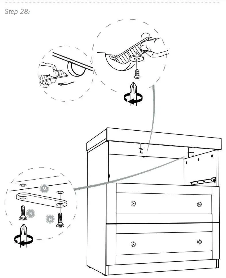 Silver Cross 1122920 Bromley Dresser Instruction Manual - How to Install 28