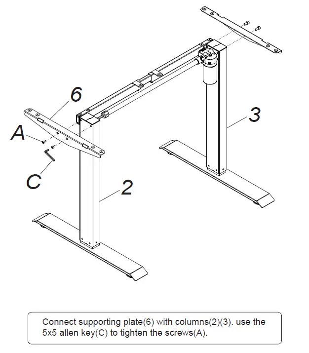 WORK SPACE GD1400-F Height Adjustable Gaming Desk 10