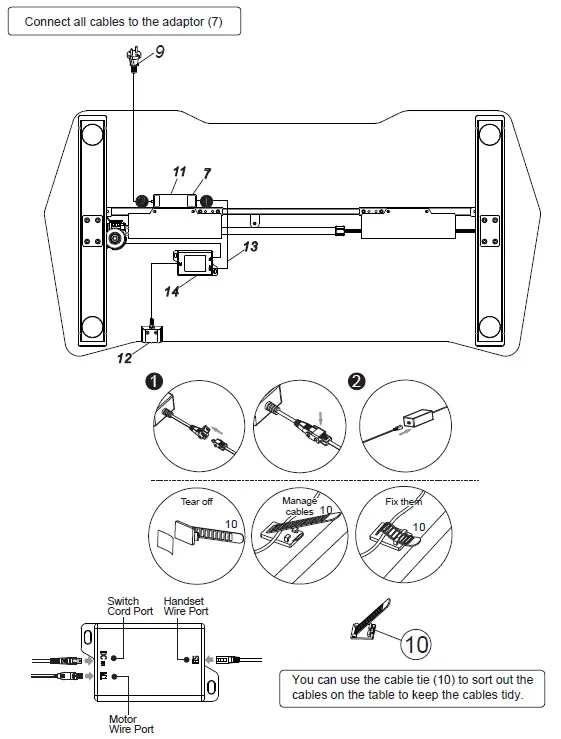 WORK SPACE GD1400-F Height Adjustable Gaming Desk 15