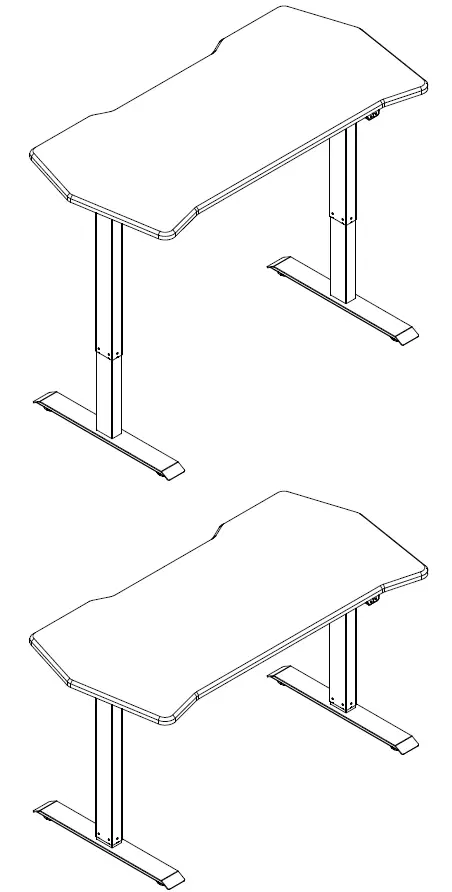 WORK SPACE GD1400-F Height Adjustable Gaming Desk 17