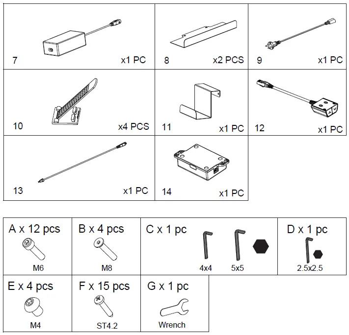 WORK SPACE GD1400-F Height Adjustable Gaming Desk 5