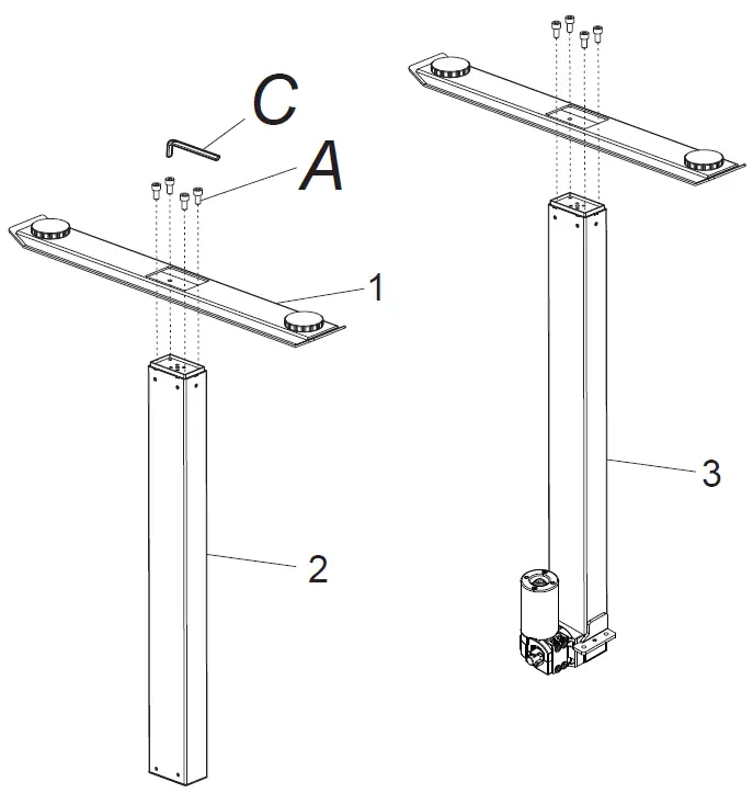 WORK SPACE GD1400-F Height Adjustable Gaming Desk 6