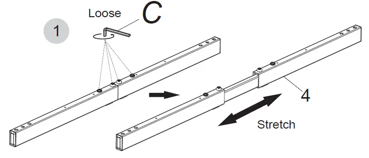 WORK SPACE GD1400-F Height Adjustable Gaming Desk 7
