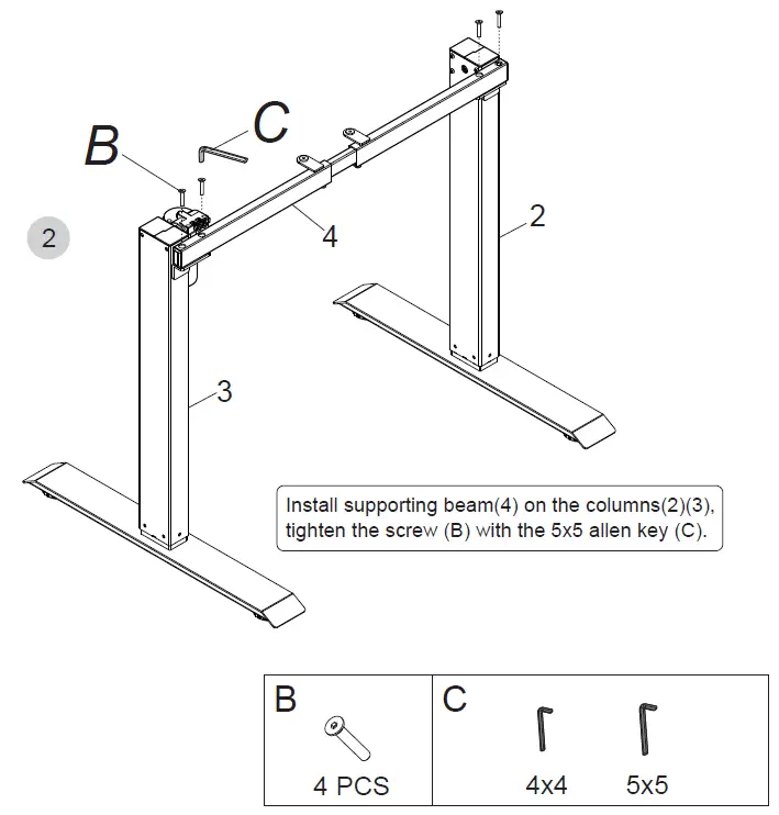 WORK SPACE GD1400-F Height Adjustable Gaming Desk 8