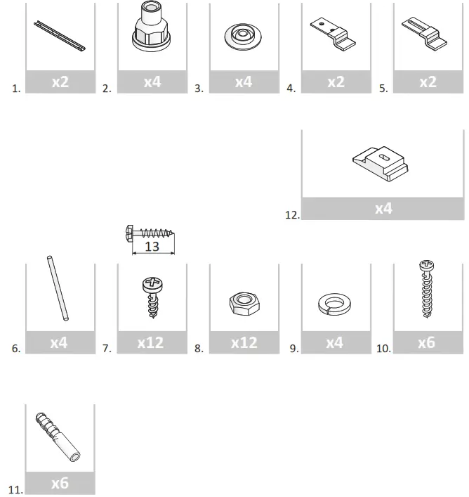TMby cersanit Kaliope - part list