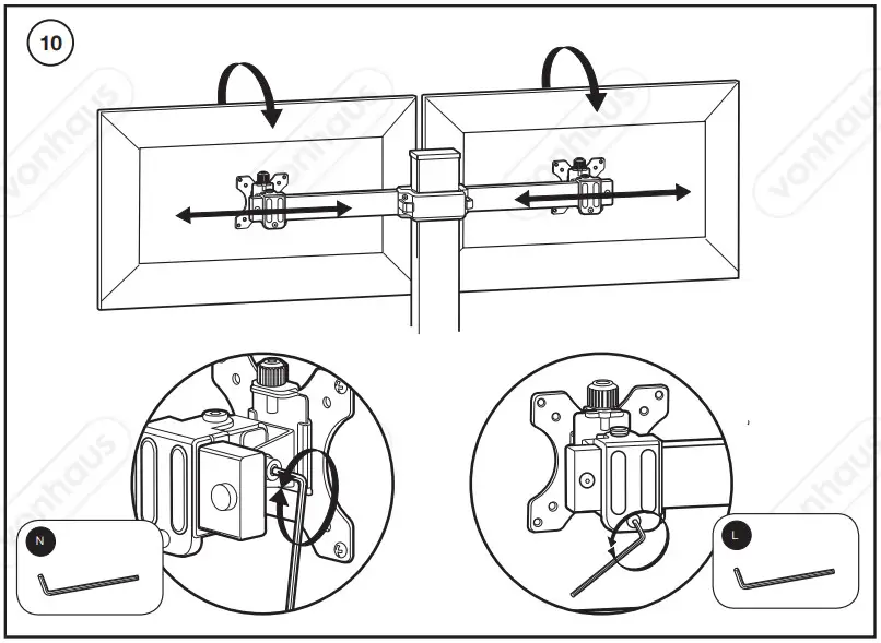 VonHaus 3000167 Multiple Monitor Sit Stand Workstation Converter - Figure 7
