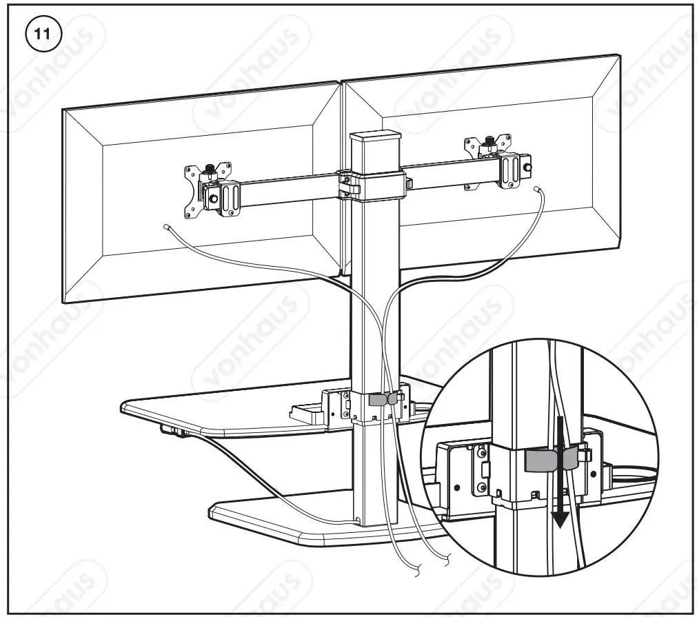 VonHaus 3000167 Multiple Monitor Sit Stand Workstation Converter - Figure 8
