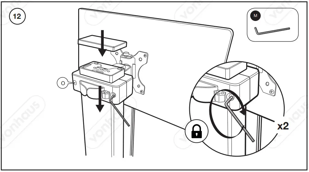 VonHaus 3000167 Multiple Monitor Sit Stand Workstation Converter - Figure 9