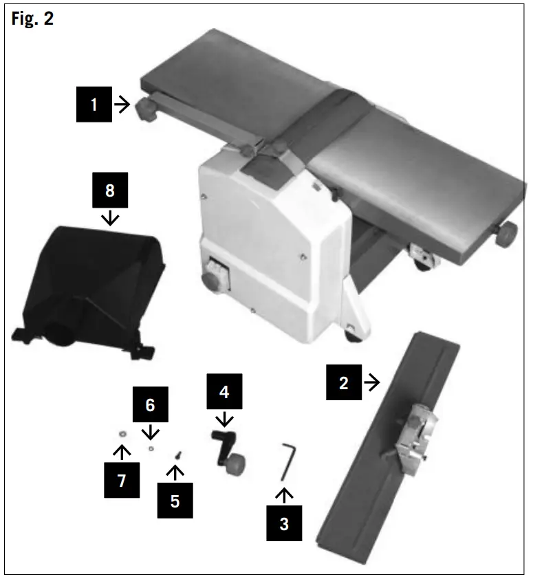 scheppach HMS850 Planer Thicknesser Fig 8