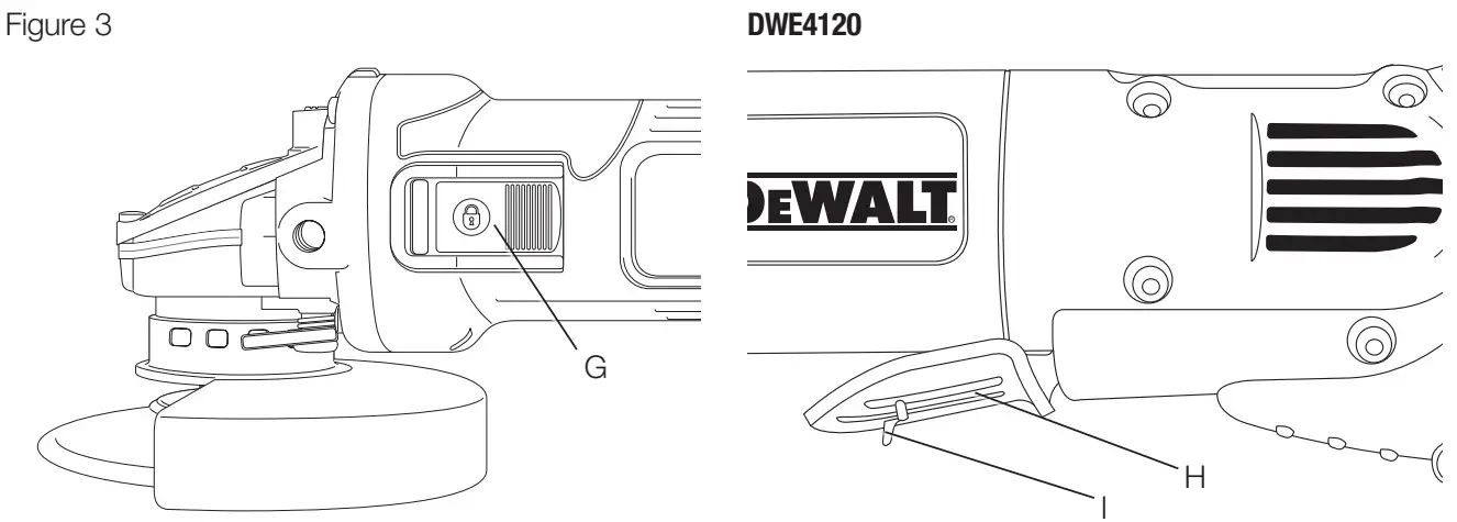 DEWALT DWE4056 Corded 800w Angle Grinder - Figure 3