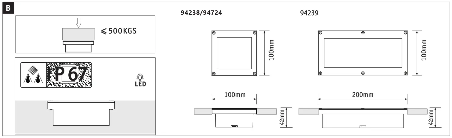 Paulmann Solar LED Recessed Floor Luminaire Aron Motion Sensor fig 2