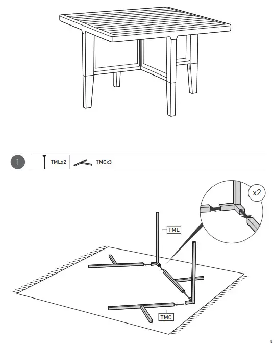 KeTeR 17204120 Columbia Dining 9 Pieces Set - figure 3