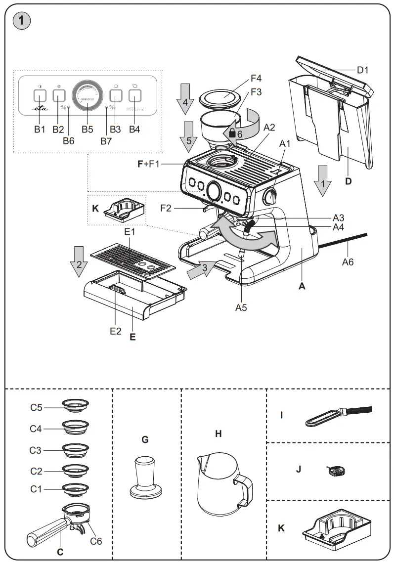 eta BARICELO Espresso Coffee Maker-fig1