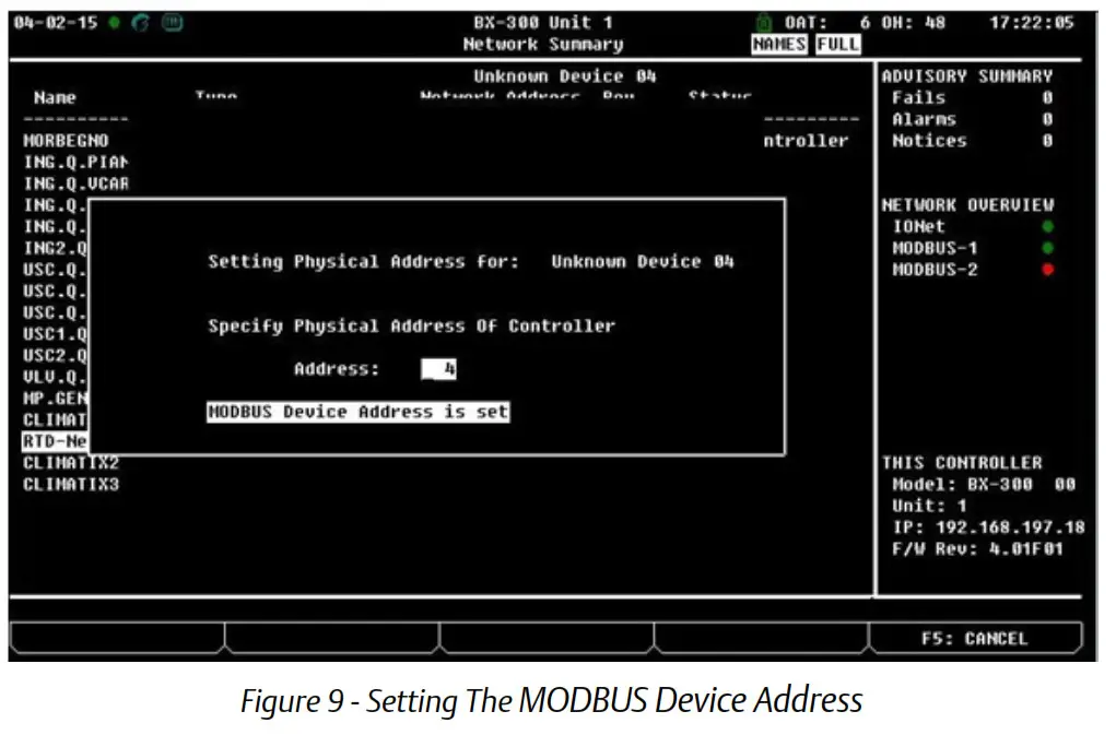 EMERSON E2 Setup with RTD Net Interface MODBUS Device for 527 0447 - MODBUS Device1