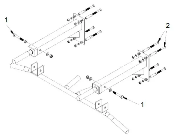 insportline LCR1103 Wall-Mounted Pull-Up Bar - ASSEMBLY