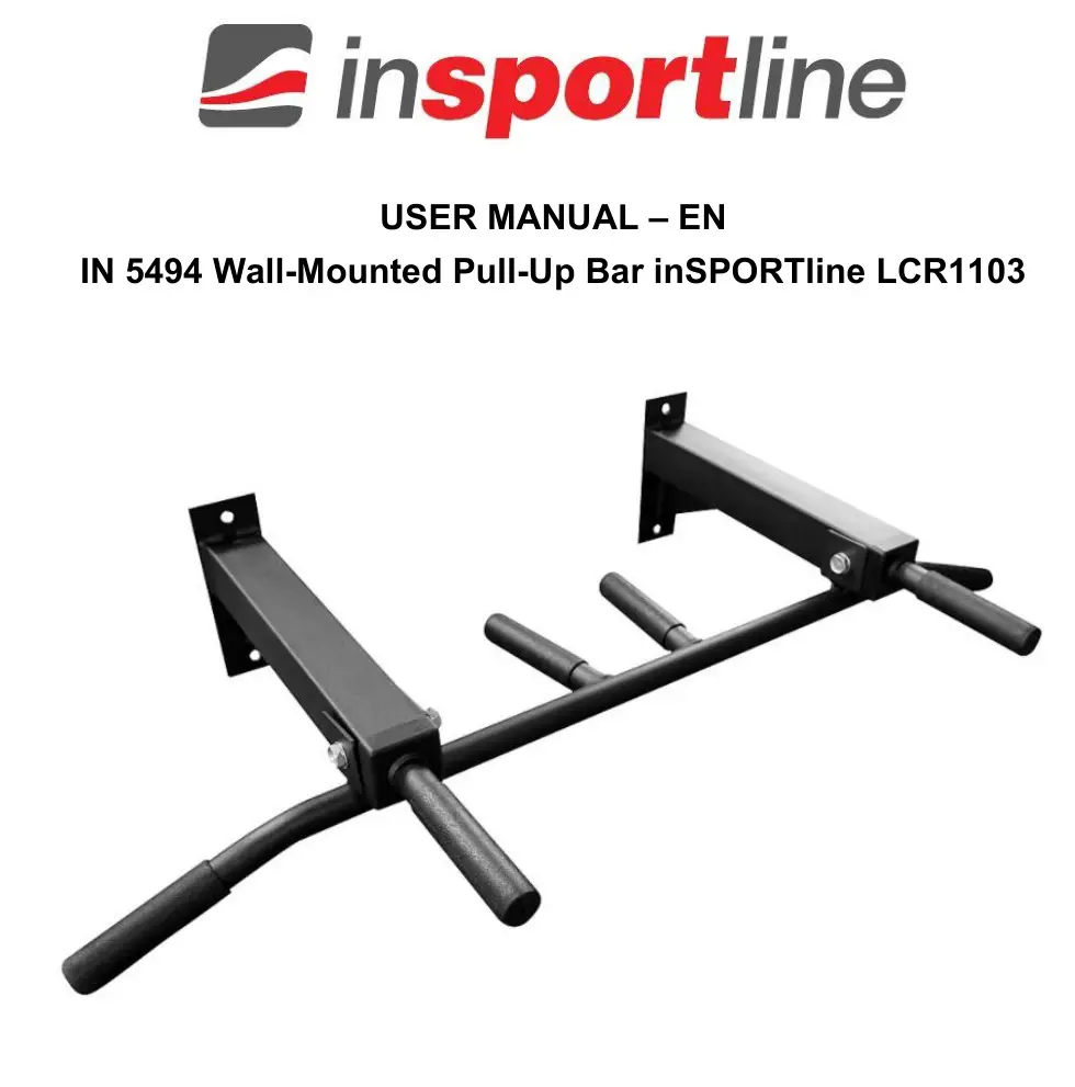 insportline LCR1103 Wall-Mounted Pull-Up Bar User Manual