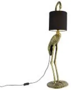 QAZQA 103811 Animal Kraanvogel To FL Brass Floor Lamp