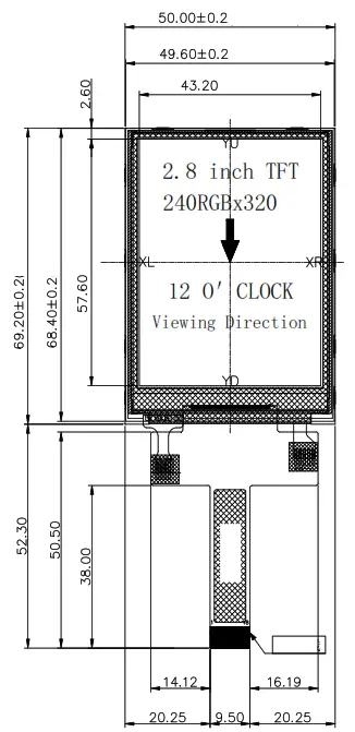 Surenoo STP0280B2 240320 Series TFT LCD Panel - Figure 1