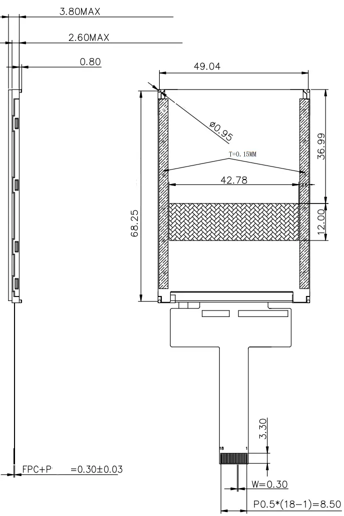 Surenoo STP0280B2 240320 Series TFT LCD Panel - Figure 2