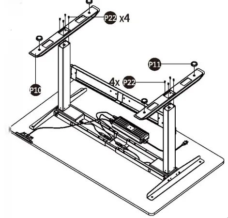 GLOBAL-INDUSTRIAL-493778GY-Light-Duty-Electric-Adjustable-Height-Workbench-FIG 11