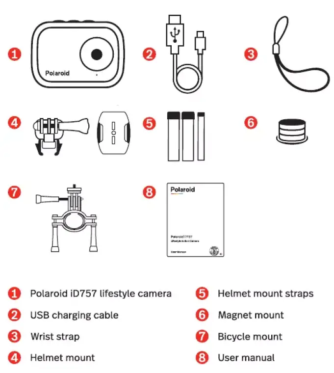 Polaroid iD757 Lifestyle Action Camera 1