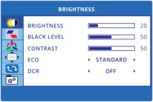SETTING THE S1 PRO PORTABLE MONITOR - FUNCTION - Brightness