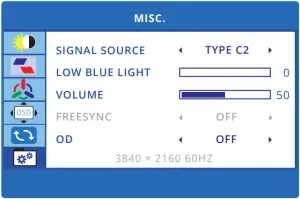 SETTING THE S1 PRO PORTABLE MONITOR - FUNCTION - MISC
