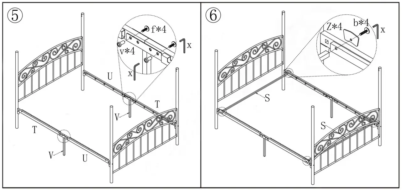 JASMODER-715F-Queen-Size-Metal-Canopy-Bed-Frame-fig-5