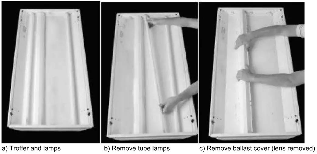 REMOVE EXISTING TUBE LAMP