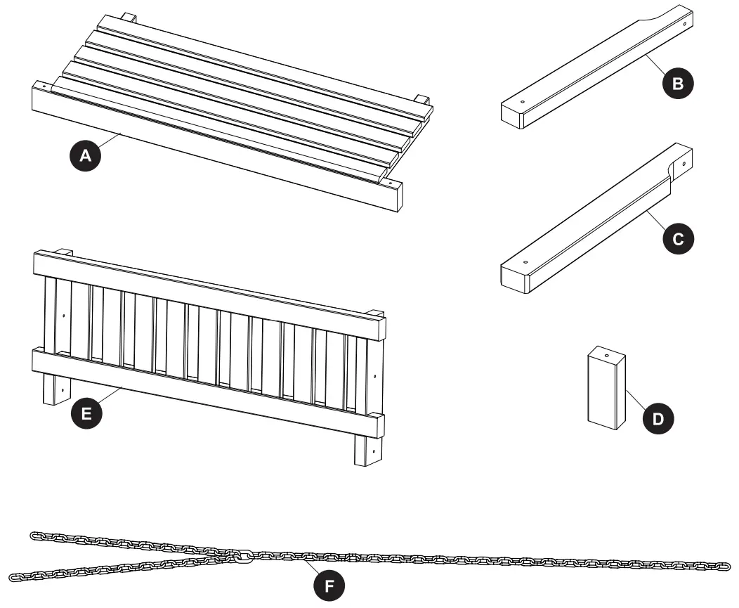 Style SELECTIONS 070469 Traditional Porch Swing - fig 1