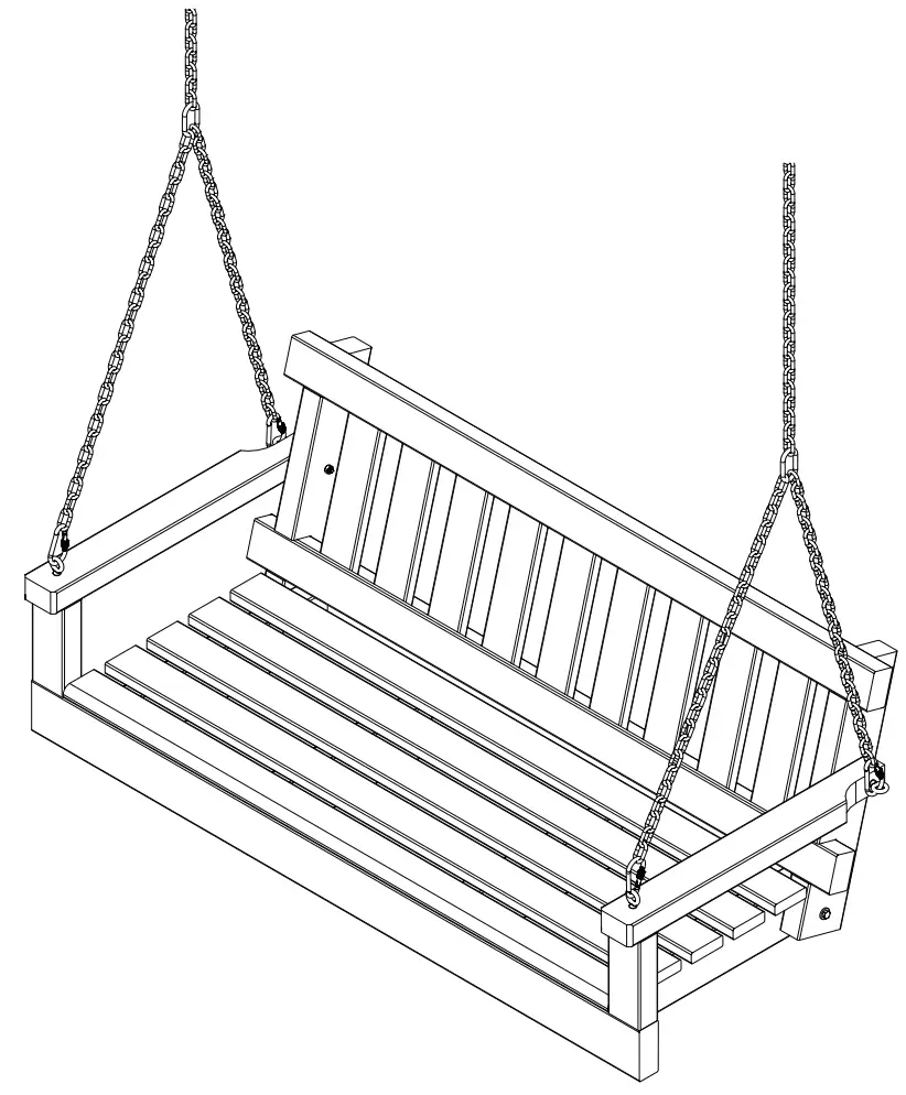 Style SELECTIONS 070469 Traditional Porch Swing - fig