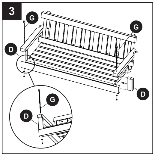 Style SELECTIONS 070469 Traditional Porch Swing - fig10