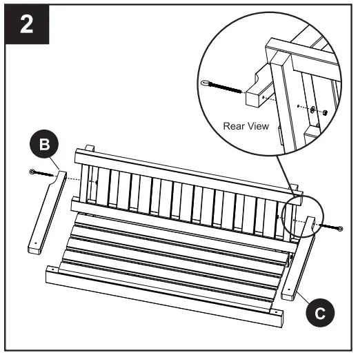Style SELECTIONS 070469 Traditional Porch Swing - fig7