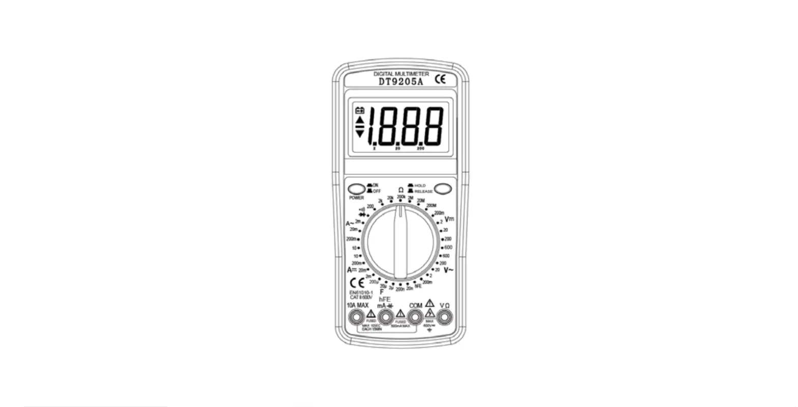Digilog Electronics Dt9205a Digital Multimeter Instruction Manual