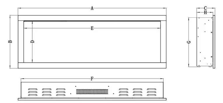 MODERN EMBER ME-HM50 Wall Mounted & Recessed Electric Fireplace (4)
