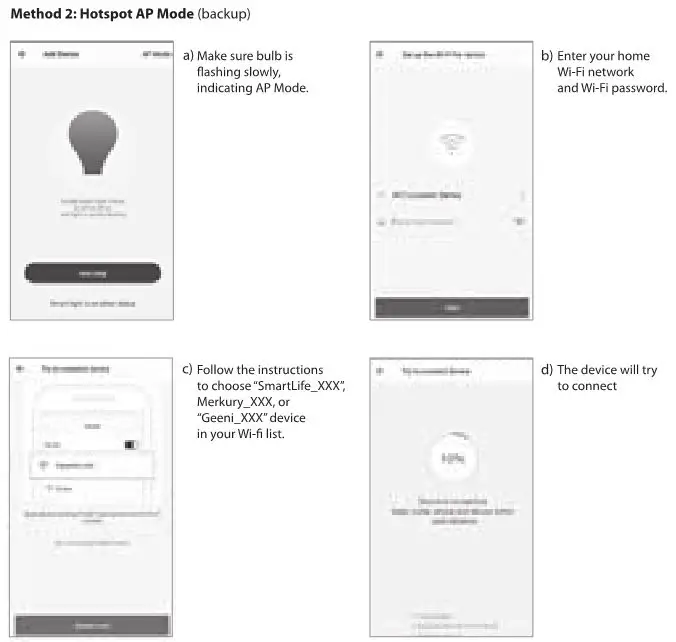 Merkury MI-BW906 Bright Spot Smart BR30 Wi-Fi LED Multicolor Light - Quick Start 3