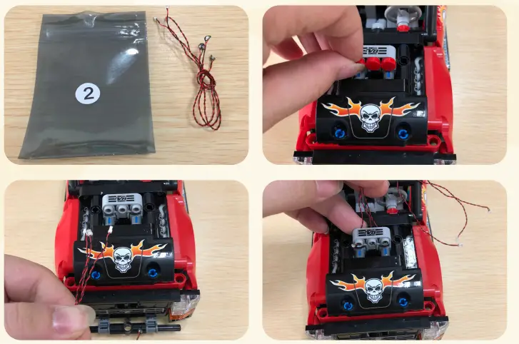 GAME OF BRICKS 42106 Light Kit for Stunt Show Truck and Bike - Figure 6