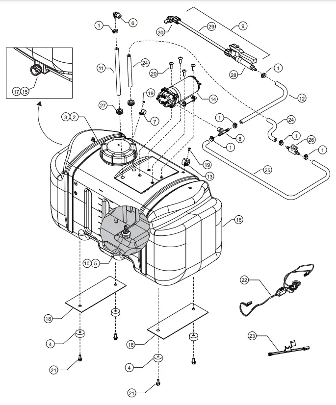 TERRAKING 45-0584 25 Gallon Spot Sprayer - fig 1