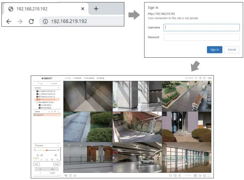 WISENET PRN-6400DB4 Network Video Recorder User Guide - Checking the recorder connection from the PC