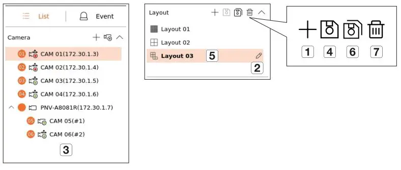 WISENET PRN-6400DB4 Network Video Recorder User Guide - Live channel layout setup