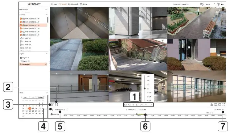 WISENET PRN-6400DB4 Network Video Recorder User Guide - Play