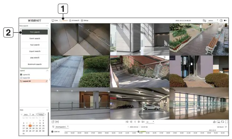 WISENET PRN-6400DB4 Network Video Recorder User Guide - Search