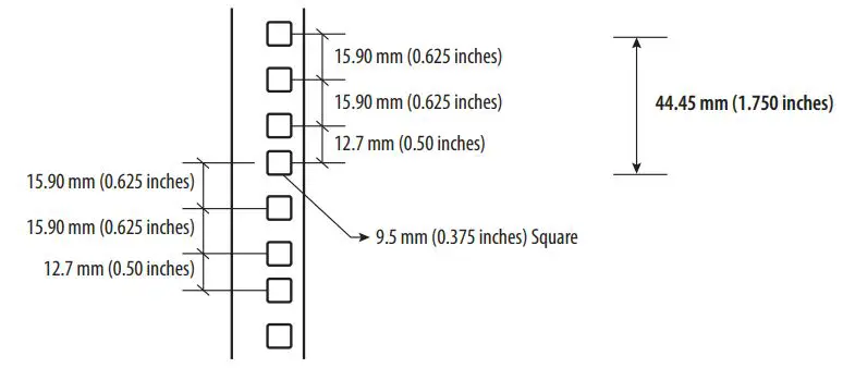 WISENET PRN-6400DB4 Network Video Recorder User Guide - Square mounting holes
