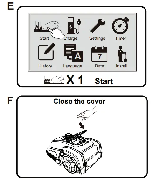 VICTA RM100 Robot Mower - Main switch location 2