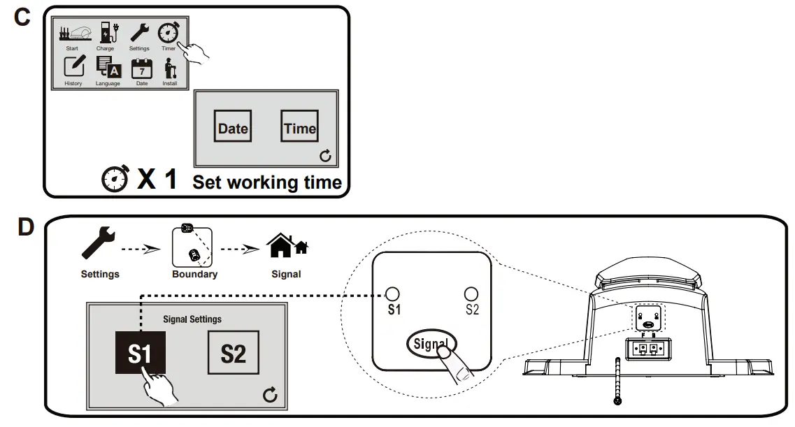 VICTA RM100 Robot Mower - Programming2