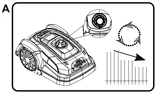 VICTA RM100 Robot Mower - height adjustment