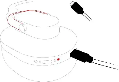 AUSTRIAN AUDIO Hi-X25BT Professional Wireless Bluetooth Over-Ear Headphones - Charging and listening to audio in digital audio mode