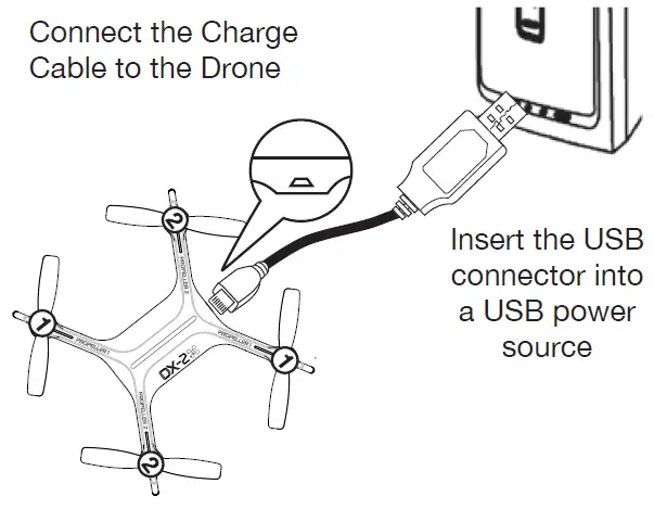 SHARPER IMAGE Rechargeable 2.4GHz DX-2 Stunt Drone FIG-6