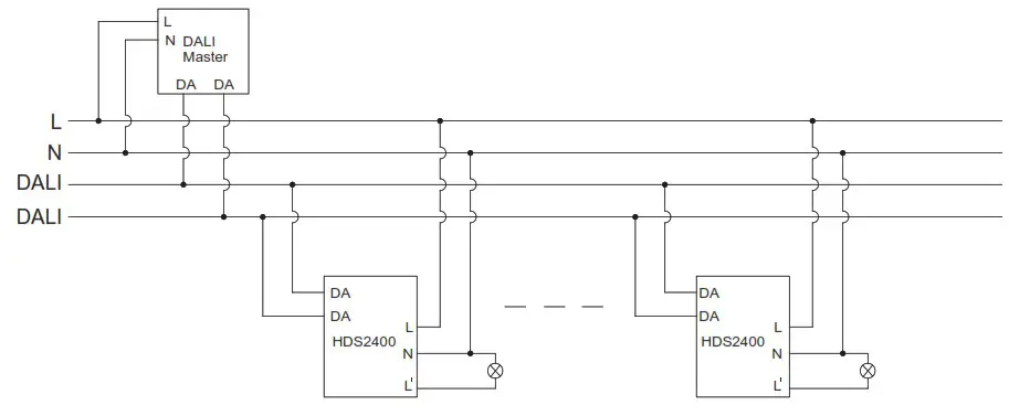 HYTRONIK HDS2400 On Off Dali Switch - Wiring Diagram