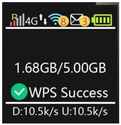 HORIZON MH50 Mobile Hotspots 4G MiFi - Display